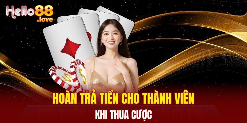 Khuyến Mãi Hello88 - Dành Riêng Cho Người Mới - Hội Viên VIP 2 Hoàn trả tiền cho thành viên khi thua cược